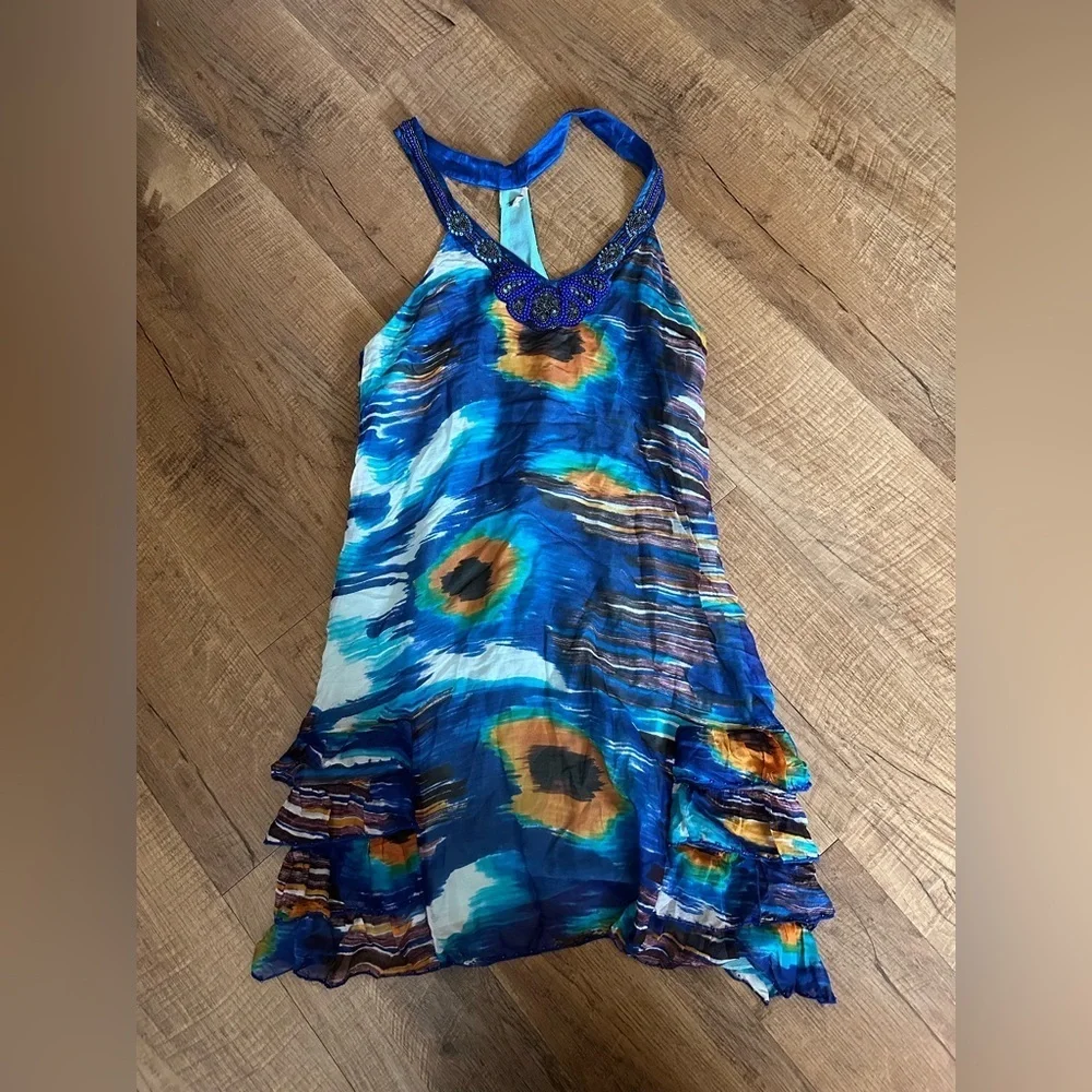 free people blue halter dress Free People Spring Love Midi Dress, Womens, XS, Blue